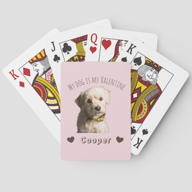 My Dog Is My Valentine – Personalized Pet Casinokort (Baksidan)