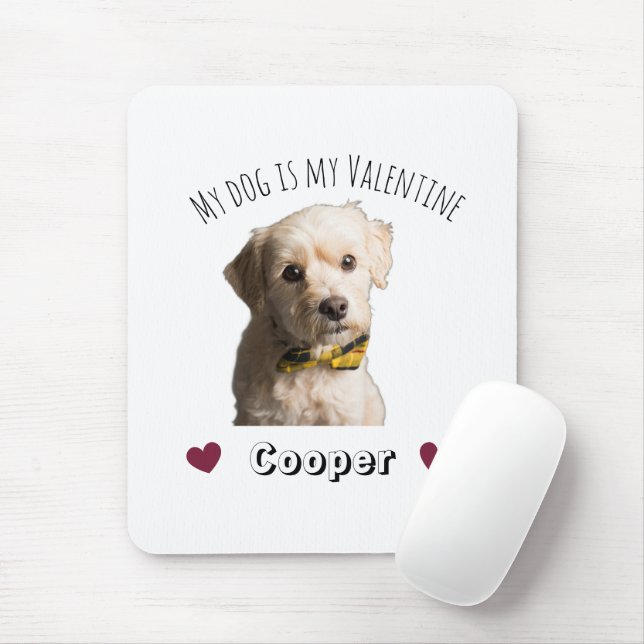 My Dog Is My Valentine – Personalized Pet Musmatta (Med mus)