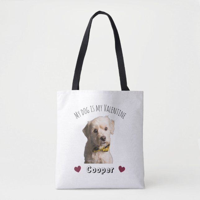 My Dog Is My Valentine – Personalized Pet  Tygkasse (Framsida)