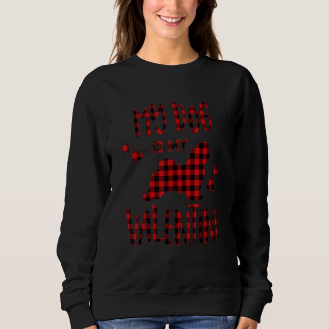 My Dog Is My Valentine's Day Maltese Dog Owner Red T Shirt (Framsida)