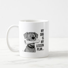 My Dog Lesson Plan T-Shirt Design Kaffemugg