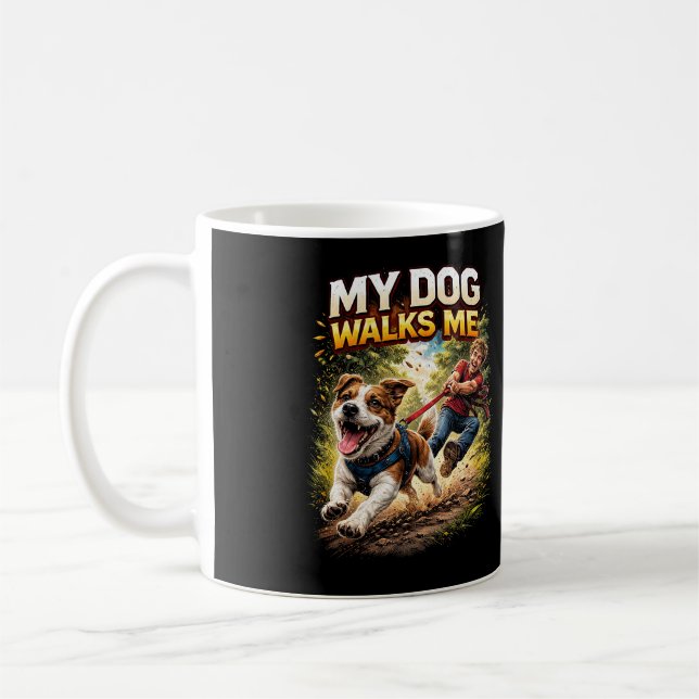 My Dog Walks Me Kaffemugg (Vänster)