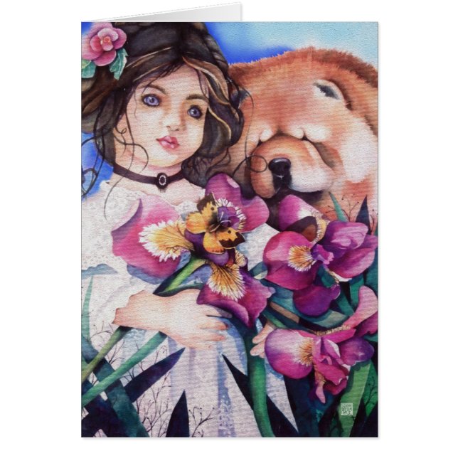 "MY DOLLS" chow theARTdeco Hälsningskort (Framsidan)