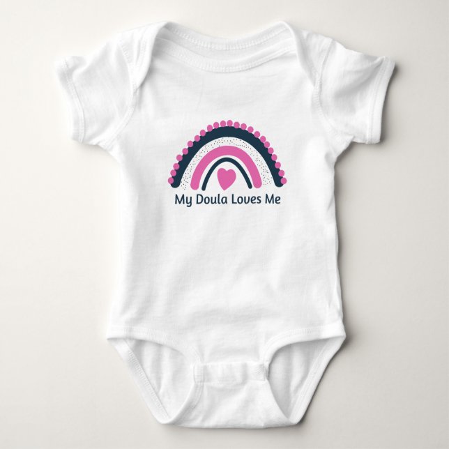 "My Doula Kärlek Me" Boho Rainbow T Shirt (Framsida)