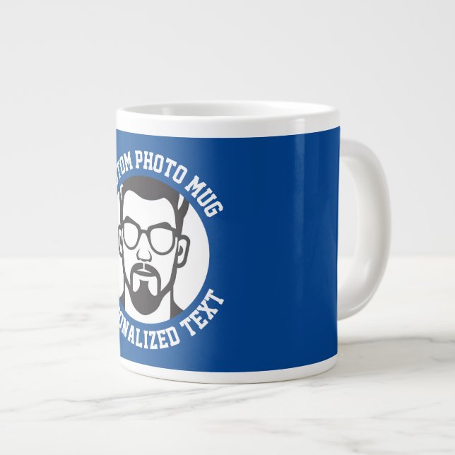 My Face on a CHELSEA BLUE Custom Giant Mug Jumbo Mugg (Framsida höger)