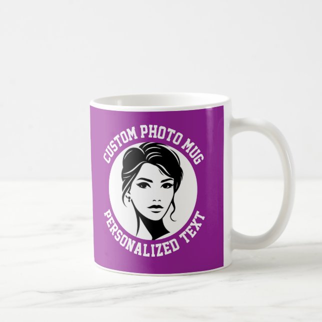 My Face on a Custom Mug PLUM PURPLE Kaffemugg (Höger)