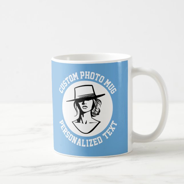 My Face on a Custom Mug POWDER BLUE Kaffemugg (Höger)