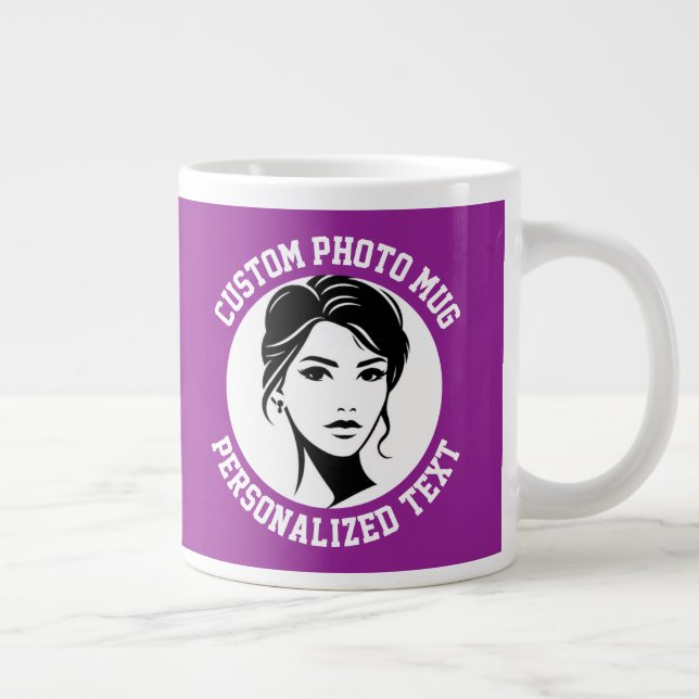 My Face on a PLUM PURPLE Custom Jumbo Mugg (Höger)