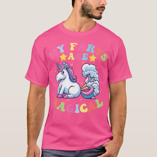My Farts Are Magical Funny Farting Unicorn T Shirt (Framsida)