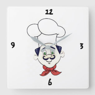 **MY FAVORITCHEF* CLOCK FYRKANTIG KLOCKA