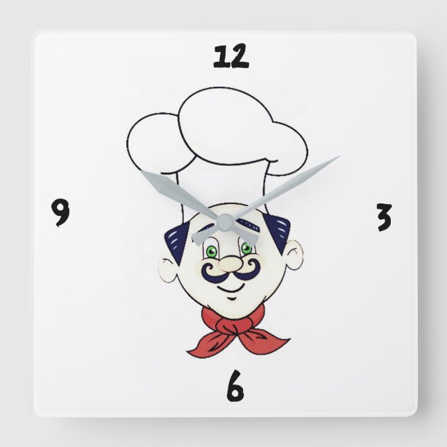 **MY FAVORITCHEF* CLOCK FYRKANTIG KLOCKA (Framsida)