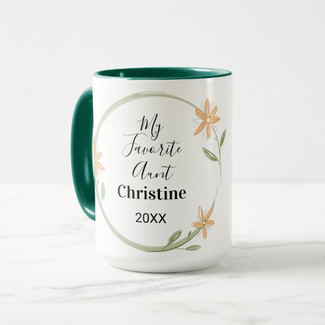 My Favorite Aunt 1 Photo Custom Mug Mugg (Framsida vänster)