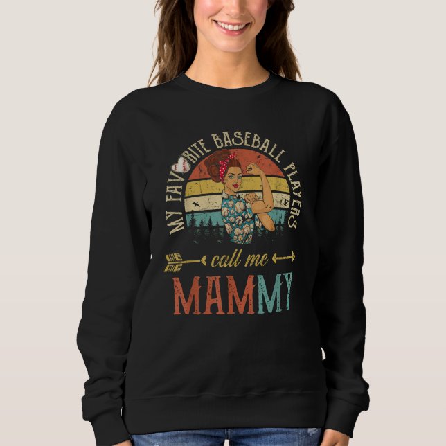 My Favorite Baseball Players Call Me Mammy Women M T Shirt (Framsida)