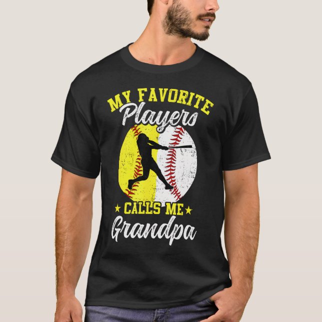 My Favorite Baseball Softball Players Calls Me Gra T Shirt (Framsida)