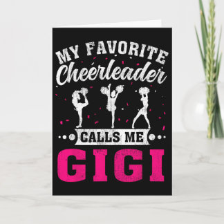 My Favorite Cheerleader Calls Me Gigi Mother's Day Kort