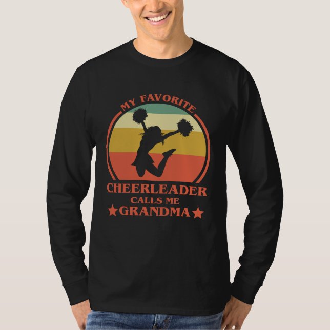 My Favorite Cheerleader Calls Me Grandma Cheer Gra T Shirt (Framsida)