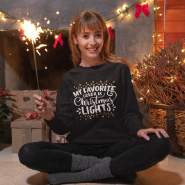 My Favorite Color is Christmas Ligths Christmas T Shirt