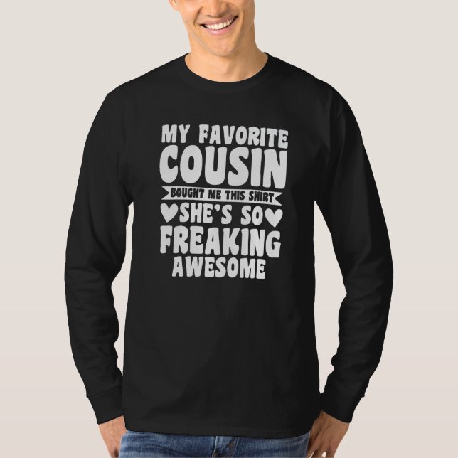 my favorite cousin bought cousin Marked words   T Shirt (Framsida)