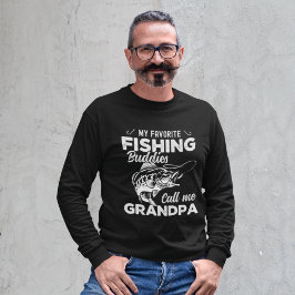 My Favorite Fishing Buddies Call me Grandpa Lång Ärmad Tröja