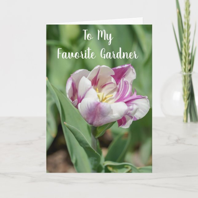 **MY FAVORITE GARDNER** PÅ BIRTHDAG KORT (Framsida)