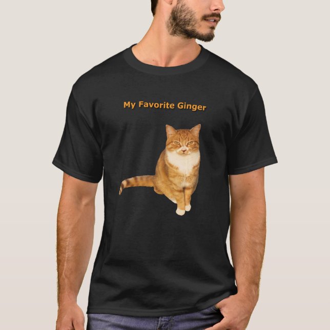 My Favorite Ginger Orange Tabby katt Kattunge Älsk T Shirt (Framsida)