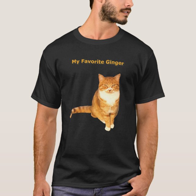 My Favorite Ginger Orange Tabby katt T Shirt (Framsida)