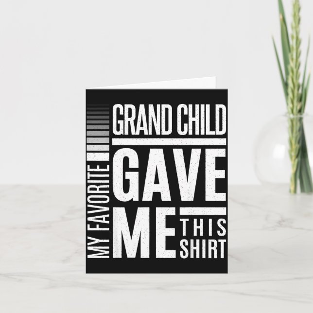 My Favorite Granhild Gave Me This Men Fathers Day  Kort (Framsida)