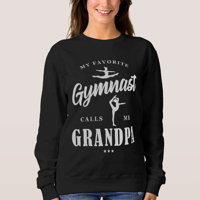 My Favorite Gymnast Calls Me Grandpa B-Day Family  T Shirt (Framsida)