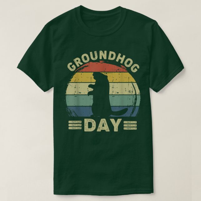 My Favorite Helgdag Ground Hog Sunset Groundhog Da T Shirt (Design framsida)