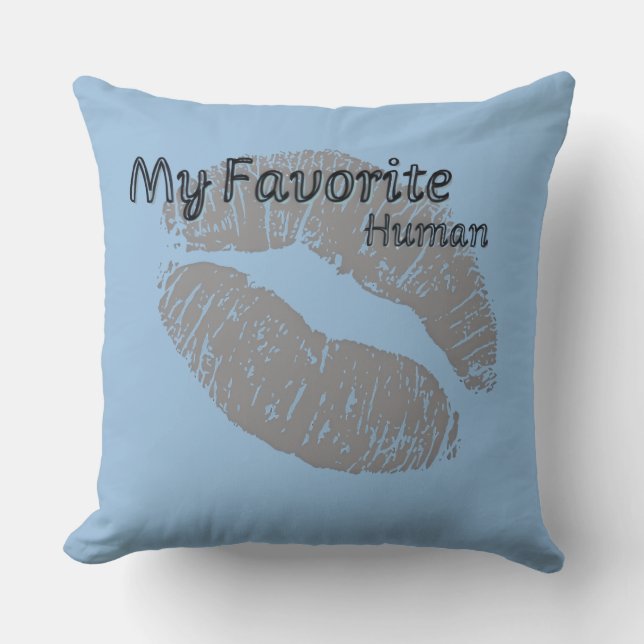 🔥 My Favorite Human Pillow – Romantic Lips Print  Kudde (Framsida)