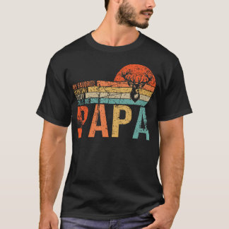 My Favorite Hunting Buddy Calls Me Papa Love Deer T Shirt