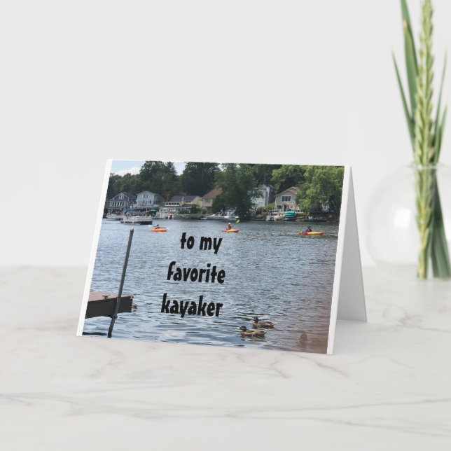 MY *FAVORITE KAYAKER** LYCKLIG 13 BIRTHDAY-KORT KORT (Framsida)
