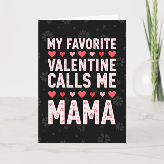 My Favorite Mama Valentine Card Kort (Framsida)