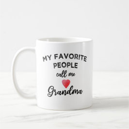 My Favorite People Call Me Grandma heart grandkids Kaffemugg