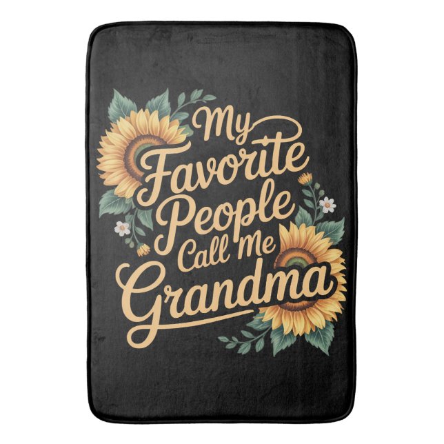 My Favorite People Call Me Grandma Mother's Day Badrumsmatta (Framsidan (Vertikal))