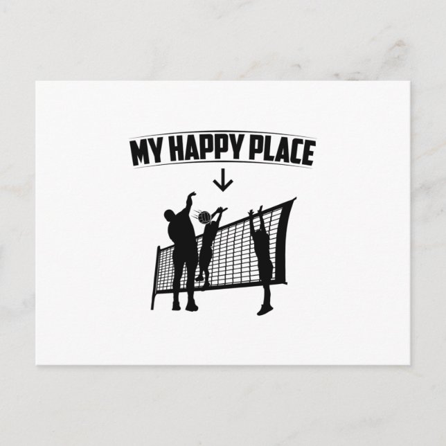 My Favorite Place | Volleyball Player Gift Idea Vykort (Framsida)
