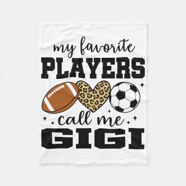 My Favorite Players Call Me Gigi Footll Soccer  Fleecefilt (Framsidan)