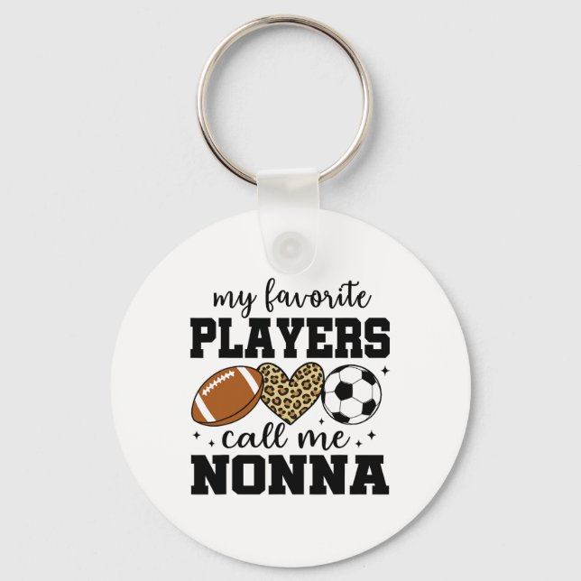 My Favorite Players Call Me Nonna Footll Soccer  Nyckelring (Framsida)