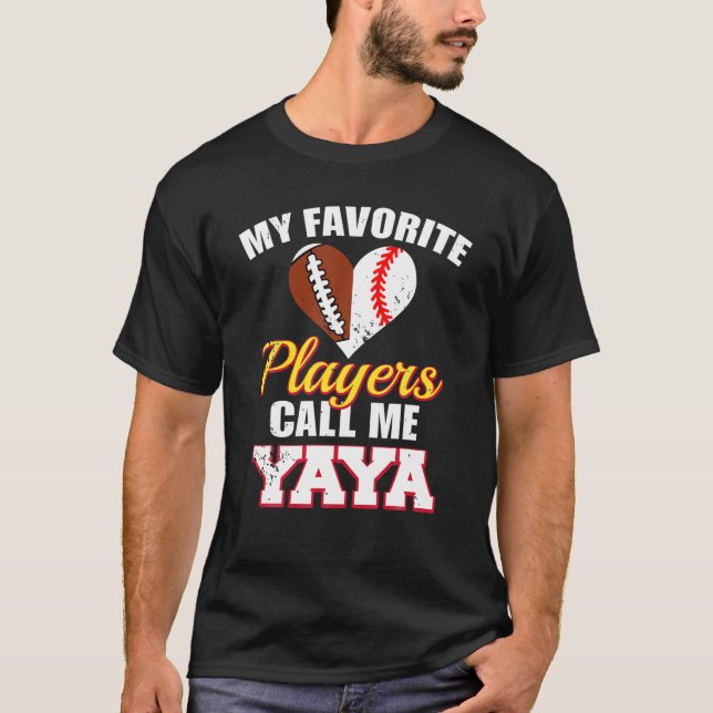 My Favorite Players Call Me Yaya Football Baseball T Shirt (Framsida)