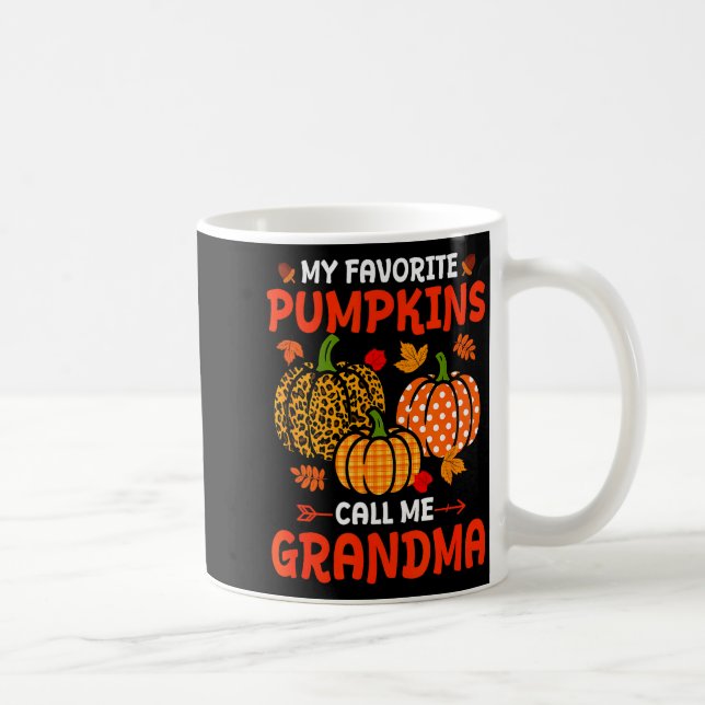 My Favorite Pumpkins Call Me Grandma Thanksgiving  Kaffemugg (Höger)