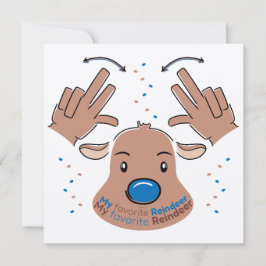 My favorite Reindeer in Sign Language Inbjudningar