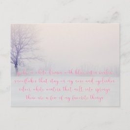 My Favorite Sak - Romantic Winter Vykort