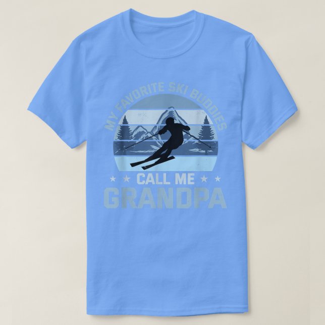 My Favorite Ski Buddies Call Me Grandpa Skiing Gra T Shirt (Design framsida)