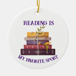 My favorite sport is reading julgransprydnad keramik