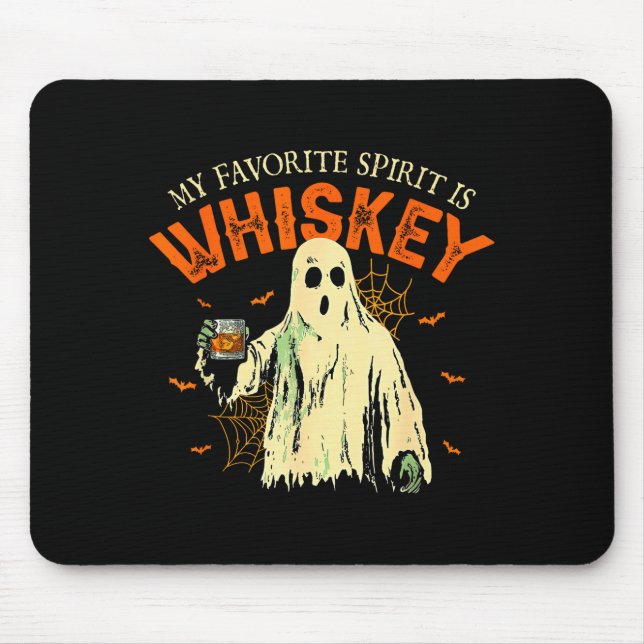My Favorite Srit Is Whiskey Funny Ghost Halloween  Musmatta (Framsidan)