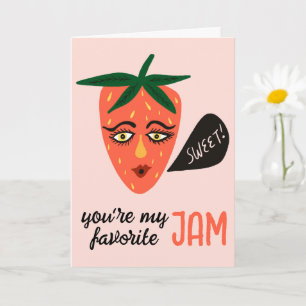 MY FAVORITE SYLT Whimsical Sweet Strawberry Cute Kort