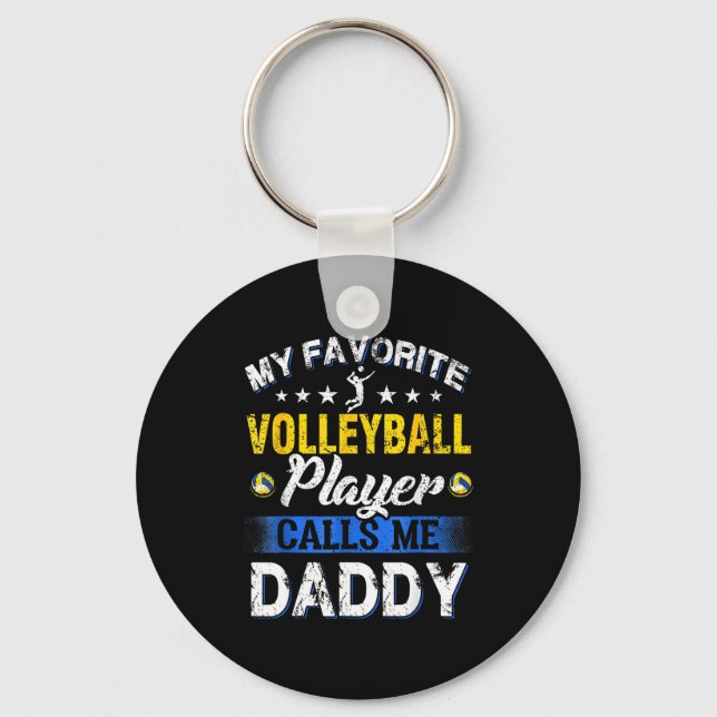 My Favorite Volleyball Player Calls Me Daddy  Nyckelring (Framsida)