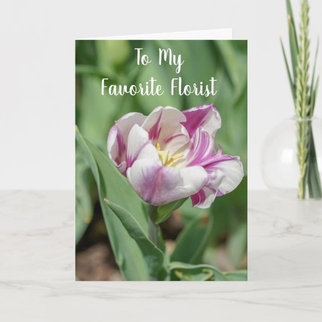 **MY FAVORITFLORIST** PÅ BIRTHDAG KORT (Framsida)