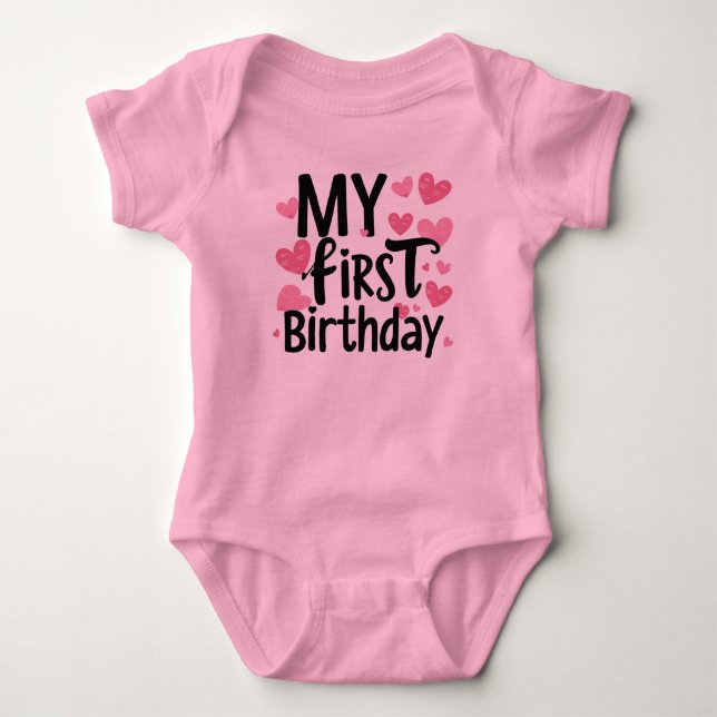 my first birthday bodysuit for newborn t shirt (Framsida)
