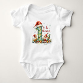 My First Christmas Baby Bodysuit T Shirt